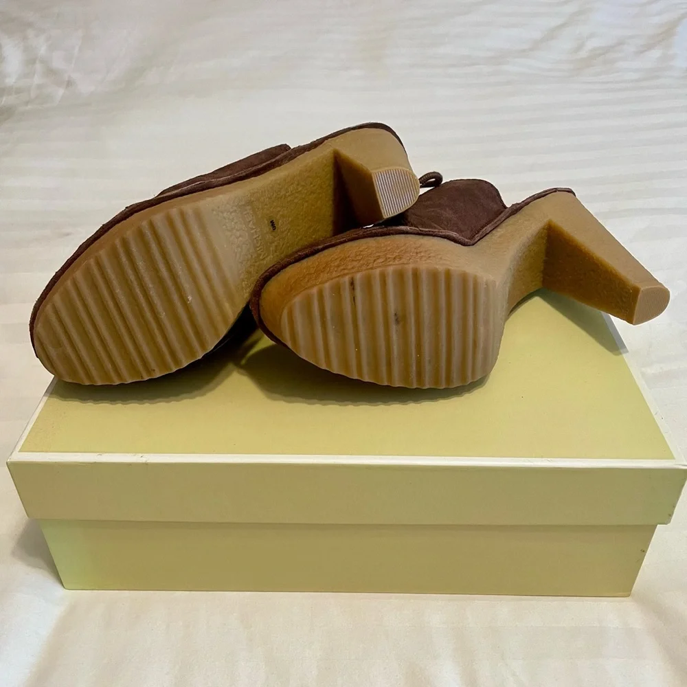 Michael Kors McGraw Mule Suede Brown Women's Heels - Picture 4 of 7